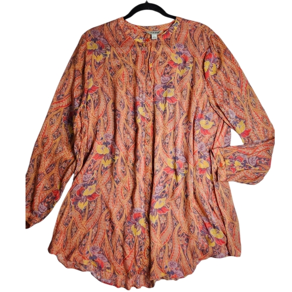 Lucky Brand Multicolor Paisley Top - Picture 4 of 6